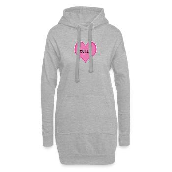 Cutie - Hoodie Dress - heather grey - Front