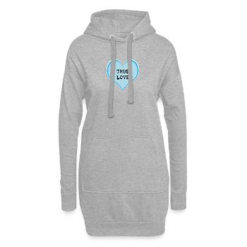 True Love - Hoodie Dress - heather grey - Front