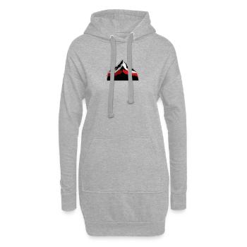 Schweizer Berge - Hoodie-Kleid - Grau meliert - Vorne