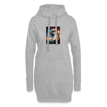 VOYAGEUR TEMPOREL - Sweat-shirt à capuche long Femme - gris chiné - Devant