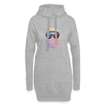 Masque de ski après-ski Dream Team - Sweat-shirt à capuche long Femme - gris chiné - Devant