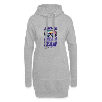 Équipe de rêve de l’après-ski - Sweat-shirt à capuche long Femme - gris chiné - Devant