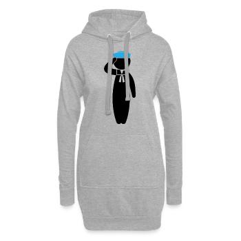 Ein salutierender Matrose - Hoodie-Kleid - Grau meliert - Vorne