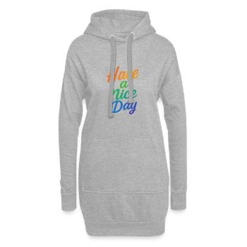 Bonne journée - Sweat-shirt à capuche long Femme - gris chiné - Devant