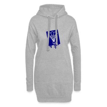 Équipe d’icônes de badminton - Sweat-shirt à capuche long Femme - gris chiné - Devant