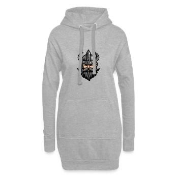 Wikinger Kopf Valhalla - Hoodie-Kleid - Grau meliert - Vorne