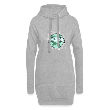 Eco Nicht Ego Ecofriendly und Aktivist Geschenk - Hoodie-Kleid - Grau meliert - Vorne