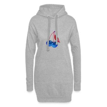 kirsche,cherrie,graffiti,blau,malerei,pop-art - Hoodie-Kleid - Grau meliert - Vorne