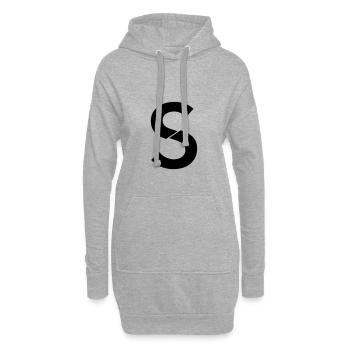 S broken - Hoodie-Kleid - Grau meliert - Vorne