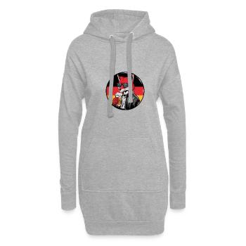 Fuchs Bier Geschenk - Hoodie-Kleid - Grau meliert - Vorne