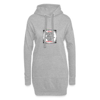 vermeide schlechtes - Hoodie-Kleid - Grau meliert - Vorne