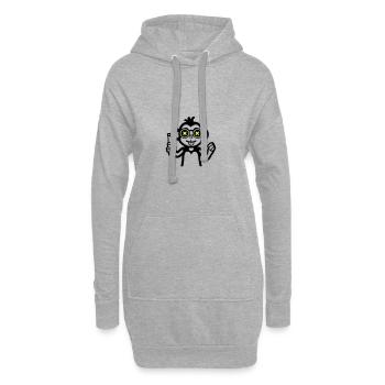 Affe Drinking Lustig Bier - Hoodie-Kleid - Grau meliert - Vorne