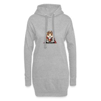 Bière de hamster drôle - Sweat-shirt à capuche long Femme - gris chiné - Devant