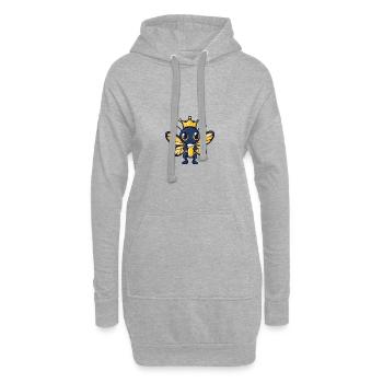 Libellule bière drôle - Sweat-shirt à capuche long Femme - gris chiné - Devant