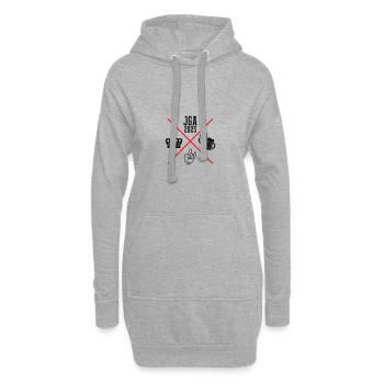 Enterrement de vie de garçon Jga 2025 Soirée - Sweat-shirt à capuche long Femme - gris chiné - Devant