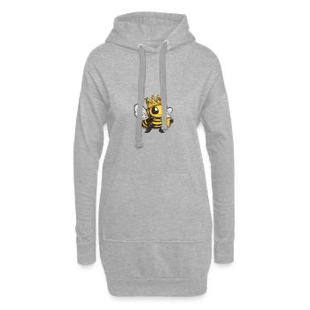 Bee Beer Funny - Hoodie Dress - heather grey - Front