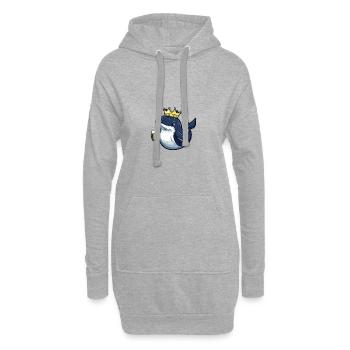 Bière de baleine drôle - Sweat-shirt à capuche long Femme - gris chiné - Devant