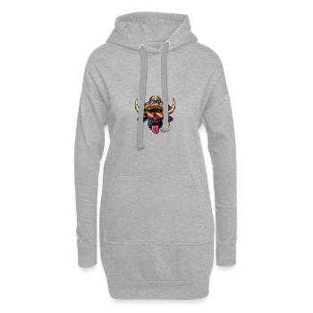 Stier Comic Lustig Sombrero - Hoodie-Kleid - Grau meliert - Vorne