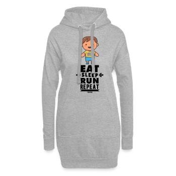 Enfant jogging course à pied sports de course - Sweat-shirt à capuche long Femme - gris chiné - Devant
