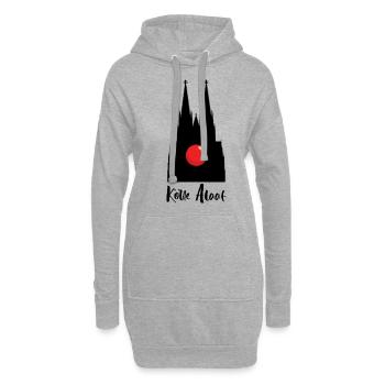 Karneval Kölle Alaaf am Kölner Dom - Hoodie-Kleid - Grau meliert - Vorne