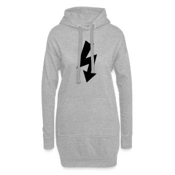 Elektrizität Symbol - Hoodie-Kleid - Grau meliert - Vorne
