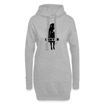 Anwältin - Hoodie-Kleid - Grau meliert - Vorne