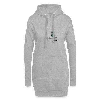Leuchtturm 14,Strand,Meer,Warnemünde,Design,trend - Hoodie-Kleid - Grau meliert - Vorne