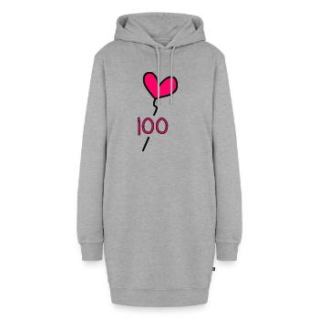 100 ANS. 100e ANNIVERSAIRE. ANNIVERSAIRE 100 ANS. - Sweat-shirt à capuche long Femme - gris chiné - Devant