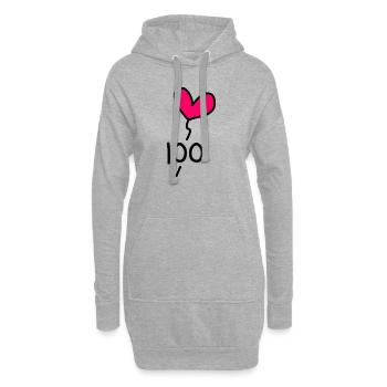 100 JAHRE. 100-jähriges Jubiläum. GEBURTSTAG 100 JAHRE. - Hoodie-Kleid - Grau meliert - Vorne