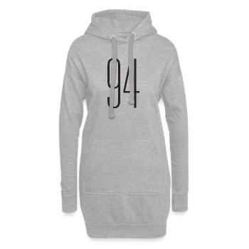 94 - Hoodie-Kleid - Grau meliert - Vorne