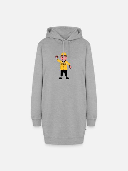 Pfadfinder - Hoodie-Kleid - Grau meliert