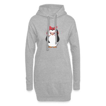 Pinguin Pinguine - Hoodie-Kleid - Grau meliert - Vorne