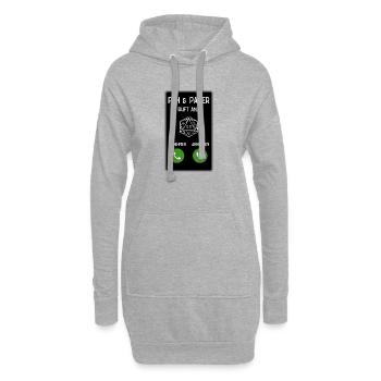 Pen and Paper ruft an - Hoodie-Kleid - Grau meliert - Vorne