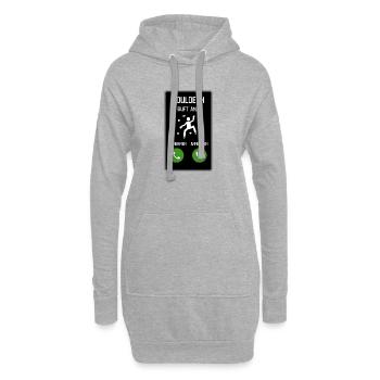 Bouldern ruft an - Hoodie-Kleid - Grau meliert - Vorne