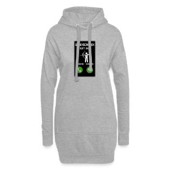 Bogenschießen ruft an - Hoodie-Kleid - Grau meliert - Vorne