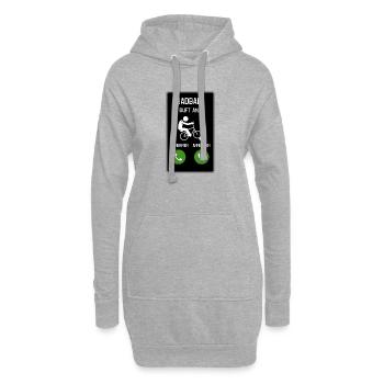 Radball ruft an - Hoodie-Kleid - Grau meliert - Vorne