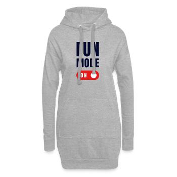 FUN MODE ON - Hoodie Dress - heather grey - Front