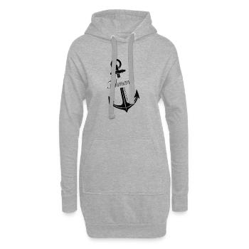 Fehmarn - Hoodie-Kleid - Grau meliert - Vorne