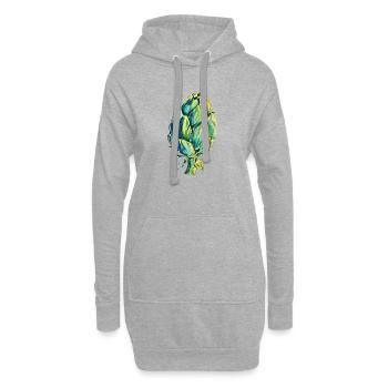 Artischocke solo - Hoodie-Kleid - Grau meliert - Vorne