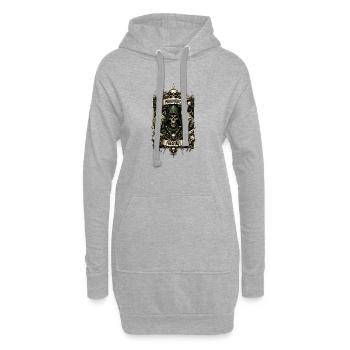 Mühlviertel cooles Freistadt Design - Hoodie-Kleid - Grau meliert - Vorne