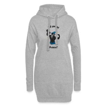 Sagten Sie Protein? - Hoodie-Kleid - Grau meliert - Vorne