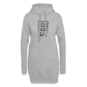Klassenshirts Alles kann mit Alkohol gemischt werden - Hoodie-Kleid - Grau meliert - Vorne