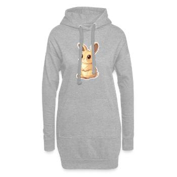 Hase - Hoodie-Kleid - Grau meliert - Vorne