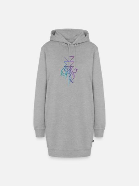 Farbverlauf Sigille für Reinigung & Schutz - Hoodie-Kleid - Grau meliert