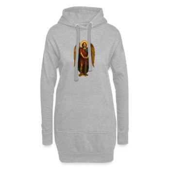 Schutzengel-Aura | Klassische Barockmalerei - Hoodie-Kleid - Grau meliert - Vorne