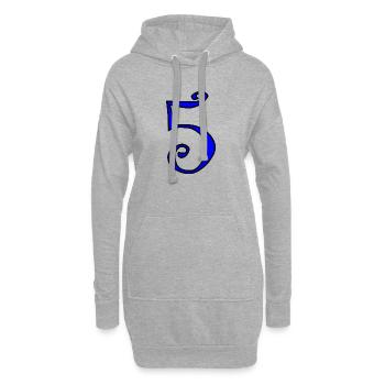 5. JUBILÄUM. 5 JAHRE. 5. JUBILÄUM - Hoodie-Kleid - Grau meliert - Vorne