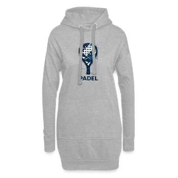 Padel-Racket – Padeliste - Hoodie-Kleid - Grau meliert - Vorne