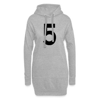 Nummer 5 - Hoodie-Kleid - Grau meliert - Vorne