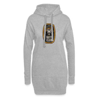 Club des Fesses Paresseuses - Sweat-shirt à capuche long Femme - gris chiné - Devant