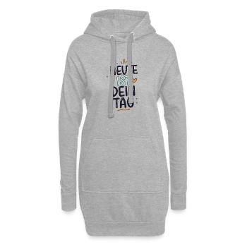 Aujourd’hui est votre jour de déclaration positive et motivante - Sweat-shirt à capuche long Femme - gris chiné - Devant